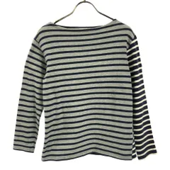 セントジェームス フランス製 ボーダー 長袖 バスクシャツ XXS ネイビー×グレー SAINT JAMES カットソー Tシャツ レディース