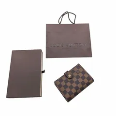美品 LOUIS VUITTON ルイヴィトン モノグラム アジェンダPM 6穴式手帳カバー R20700 ダミエ ※イニシャル入り