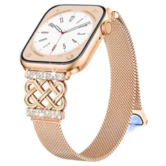 【在庫処分】Series Watch 10 互Apple ベルト可愛い SE ベルト、アップルウォッチ 9 watch watch 8 バンド、かわいいapple 7 apple マグネットステンレス、キラキラ 6 49mm、レディース 5 46mm 45m