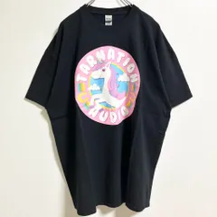 古着 used GILDAN ギルダン　半袖プリントTシャツ　馬　アニマル柄　レトロデザイン　クルーネック　黒　ブラック　2XL