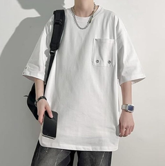 夏服 メンズ ポケット付き Tシャツ 半袖 無地 ティーシャツ かっこいい 服 涼しい トップス 丸首 てぃーしゃつ 定番 シンプル カットソー カジュアル tshirt men 吸汗速乾 ストレッチ 薄手 スポーテ