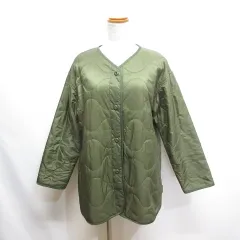 コーエン coen 中綿 キルティング ジャケット ブルゾン F カーキ ナイロン 裏地付きのサムネイル