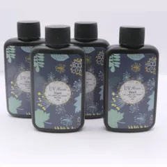 UVレジン液 100g 4個セット 無色透明 ハードタイプ クリア 黄変耐性/低粘度/高透明度 DIY 工作 小物 装飾品 製作