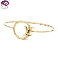 LOUIS VUITTON ルイヴィトン M00766 ブレスレット･リジッド LV エクリプス M 手首周り約15㎝ バングル ゴールドカラーメタル 箱 保存袋 イタリア製 LE1212 現行品