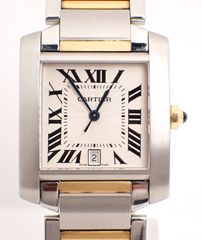 美品 Cartier(カルティエ) タンクフランセーズLM W51005Q4 YG/SS AT イエローゴールド 18金 Au750 コンビ 自動巻き レディース