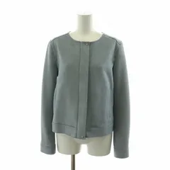 ミッシェルクラン MICHEL KLEIN フェイクスウェードショートブルゾン ジャケット スエード 38 ブルーグレー FOJAP-32180 /NQのサムネイル