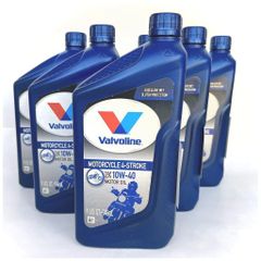 Valvoline　バルボリン 4-STROKE MOTORCYCLE 4ストローク モーターサイクルオイル 二輪車用　10W-40 SL　1QT（946ml） お買得6本セット