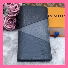 《 LOUISVUITTON 》　ルイヴィトン　タイガ・V・レザー　ポルトフォイユ・ブラザNM　M30715　グレー　2020秋冬　長財布　ロングウォレット　小銭入れあり　BOX付　保存袋付　送料無料・匿名配送・最短即日発送いたします！　616