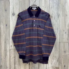 OLD Burberrys 90s バーバリーズ ボーダー 長袖 ポロシャツ M
