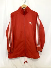 80~90s adidas アディダス ファイヤーバード刺繍トラックジャケット ジャージ リブ袖 サイズ: L カラー: レッド メンズ トップス