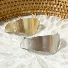 【SALE】シンプル マット加工アシンメトリー鋭角バレッタ 韓国ヘアアクセサリー