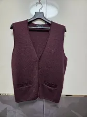 YVES SAINT LAURENT(イヴ・サンローラン) ニット セーター ベスト バーガンディー