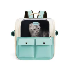 ☆ Bタイプ×グリーン ☆ ペットキャリーバッグ ペットキャリーリュック 猫用 mks5065 ペットキャリーバッグ ペットキャリーリュック ペット バックパック ペットキャリーバック キャリーバック リュック リュックサック 持ち運び トート 手持ち 肩掛け