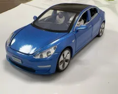 テスラ モデルスリー 1/32 合金 シミュレーション 車おもちゃ 模型 ブルーのサムネイル