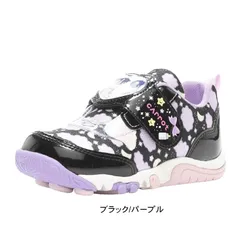 ムーンスター MoonStar キャロット Carrot 男の子 女の子 子供靴 キッズ チャイルド ジュニア スニーカー ベルクロ ローカット 速乾 キッズシューズ tmcrc2329 ブラック/パープル 16.5cm