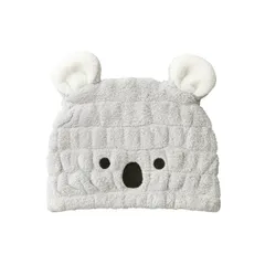 【特価セール】洗顔 タオルキャップ プール お風呂 吸水力[3倍]のマイクロファイバー コアラ [頭囲44-80cm] 繊維の隙間に素早く吸水 carari(カラリ) 速乾 マシュマロ肌触り ふわふわもちもち キッズキャップ シービージャパン カラリズーイ