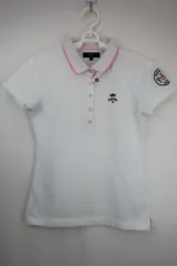 Callaway(キャロウェイ) ポロシャツ 白ピンク レディース M 241-151981 ゴルフウェア 2203-0160 中古