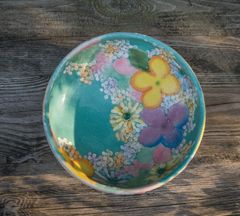 日本製　ゆずりは工房 彩優花　預け鉢　瀬戸焼 和食器 食器 盛鉢 深鉢 サラダボウル 手描き 花柄 赤絵 プレゼント 贈り物