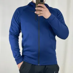 Nike(ナイキ） ドライフィット 青 トレーナー フード付き ジップアップパーカー M 250804