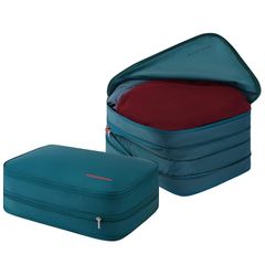 Bee Nesting圧縮バッグ 防水トラベルポーチ 旅行用圧縮袋 26L 衣類圧縮袋収納 ファスナー 拡張可能 ペース節約 2 つの収納コンパートメント 軽量 出張 旅行 便利グッズ 0