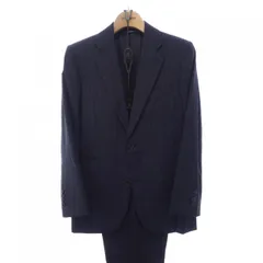 エルメス麻スーツ52ネイビー