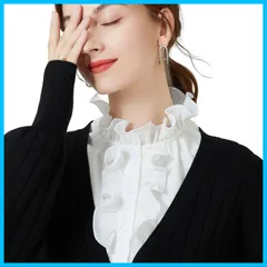 【在庫処分】つけ襟 肩かけ つけ衿 レイヤード トップス レディース レース ブラウス襟 付け衿 カーディガン風 つけえり マフラー ストール 付け襟 重ね着 [§SEYIXU] 大人可愛い