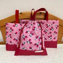 ネームタグ付き 入園入学 3点セット　いちご♡