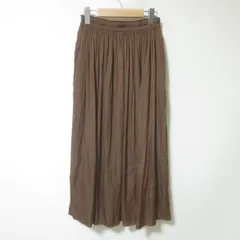 C956　UNIQLO　ユニクロ　ブラウン　ロング　スカート　S