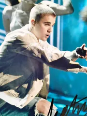 ジャスティン・ビーバー 直筆サイン入り超大型写真…Justin Bieber 