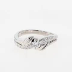 メレダイヤ デザインリング プラチナ 指輪 リング 10.5号 Pt900 ダイヤモンド レディース 【中古】