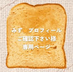 みず☆プロフィールご確認下さい様専用ページ