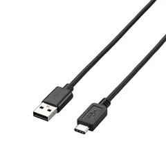 エレコム USB2.0ケーブル/A-Cタイプ/ノーマル/1m/ブラック U2C-AC10BK （1点）