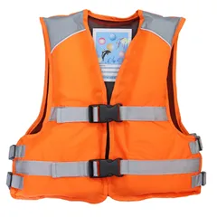 ライフジャケット 簡易ジュニアフローティングベスト FV-6161 子供用 釣り用 川遊び 水遊び用 こども用　ファインジャパン オレンジ M