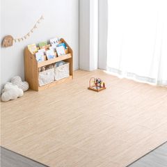 두께 10mm 대형 59cm 6 다다미 용 32 매 세트 나뭇결 조인트 매트 방음 보온성 바닥 난방 대응 논 포름 알데히드 탄스의 겐 사이드 파트 포함 18700013 (82467)