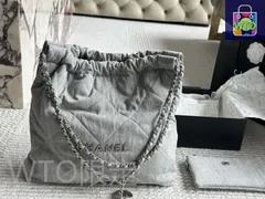 【今日特価】Chanel 22B Denim Trash Bag デニム トラッシュバッグ