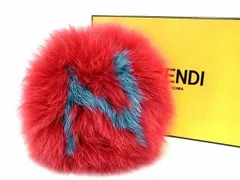FENDI - ■極美品■ FENDI フェンディ ABClick イニシャルS ファー バッグチャーム キーホルダー レディース ゴールド系×ブルー系 a6085CO FENDI - □極美品□ FENDI フェンディ ABClick イニシャルS