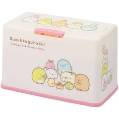 抗菌 マスク ストッカー　すみっコぐらし　銀イオン Ag+ マスク 収納 ケース 入れ 保管 容器 ストック ワンプッシュ オープン リフトアップ 構造 