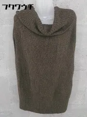 ◇ ESTNATION エストネーション タートルネック ノースリーブ ミニ ニット ワンピース サイズ38 ブラウン レディース 【中古】 【1002801230906】のサムネイル