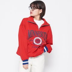 MINNESOTAハーフジップビッグスウェットトレーナー