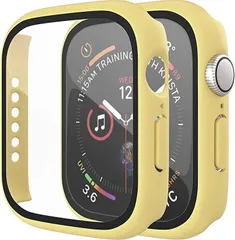 Pellforia アップルウォッチ カバー Apple watch ケース 保護ケース 保護カバー(イエロー,  40mm)