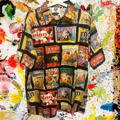 レトロ お菓子 メンズ 半袖 シャツ 柄シャツ 個性的 L XL 夏 少年時代 シャツ 速乾 デザインシャツ 柄 夏 男性 メンズ 新品 攻め 新品未使用 レトロ 個性的 奇抜 エモい カットソー 攻め 前衛的 衣類 トップス お洒落 ハイデザイン
