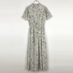 BLUE EAST 花柄 フレアケープスリーブワンピース