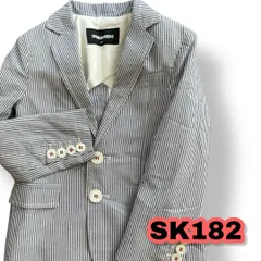 DSQUARED2(ディースクエアード) ストライプジャケット 白色 青色 ４Yサイズ キッズジャケット　管理SK182