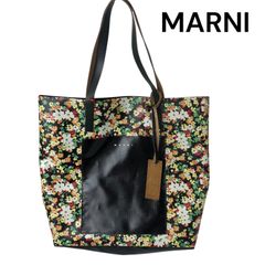 美品⭐️マルニ MARNI トートバッグ 総柄 タイダイ アート柄 レザー 