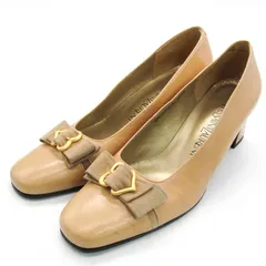 イヴサンローラン パンプス チャンキーヒール ブランド シューズ 靴 レディース 35.5サイズ ベージュ YVES SAINT LAURENT 【中古】