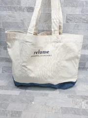 ◇ Θ JOURNAL STANDARD relume キャンバス　ロゴ　大容量 ビッグ　トート　バッグ アイボリー レディース P  【1410160003091】のサムネイル