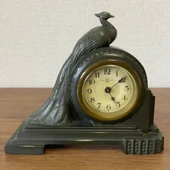 「売約済」アンティーク精工舎ゼンマイ式　天使の置き時計(稼働品) アンティーク精工舎ゼンマイ式 天使の置き時計(稼働品