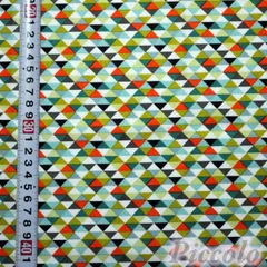 USAコットン　michael miller　トライアングル　カラフル　約53cm×約50cm（カット済）　FB-2569