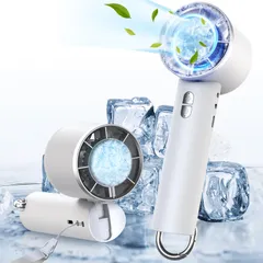 新品 【2025新登場・瞬間冷却】ハンディファン 冷却プレート搭載 携帯扇風機 冷感 強力送風 手持ち扇風機 ハンディ扇風機 3段階風力調節 強力 冷感 持ち運び Type-C 充電式 小型 軽量 卓上 静音 首掛け ストラップ付き 熱中症対策 暑さ対策 通勤