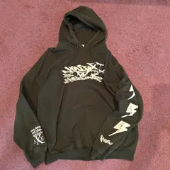 NINJA X (ニンジャエックス) 古着 パーカー Straight Edge Pullover Hoodie Original 2018 Forest Green (XL)